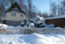 Pension by pond