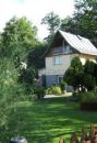 Pension by pond