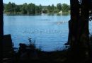 Pension by pond