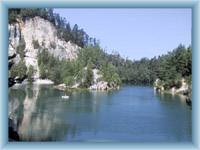 Flooded sand pit in Adšpach