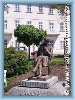 Marienbad - Bronze monument of J. W. Goethe