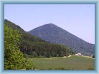 Mountain Milešovka from Milešov