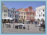 Town-square in Český Krumlov