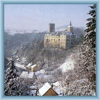 Castle Rožmberk in winter