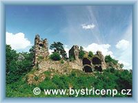 Bystřice nad Pernštejnem - Ruin of castle Zubštejn